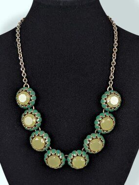 Vintage J. Crew Green Cupcake Lucite Statement Necklace